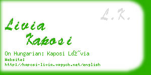 livia kaposi business card